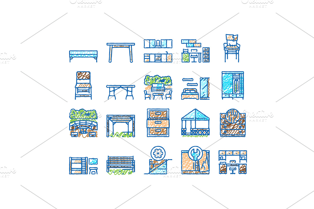Furniture For Home And Backyard, an Object Illustration by pikepicture