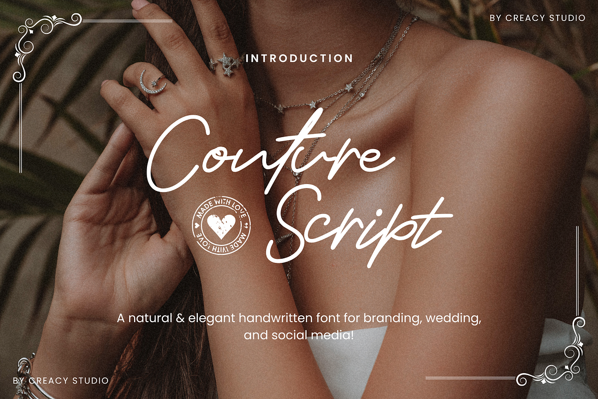 Couture – Luxurious Handwritten, a Script Font by Creacy Studio (Photo 1 of 10)