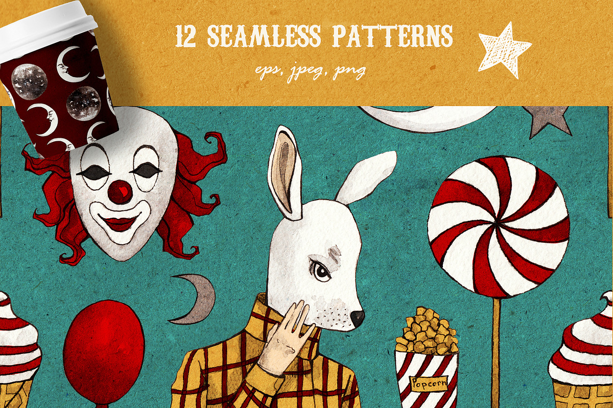 Vintage circus design set, an Illustration by Scarlet Heath Art (Photo 7 of 10)