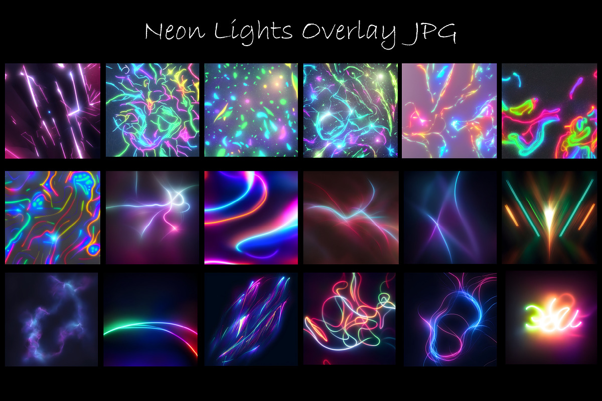 Neon Frame Overlays JPG ,Overlays, a Background Graphic by Chipshpow Graphics (Photo 10 of 13)