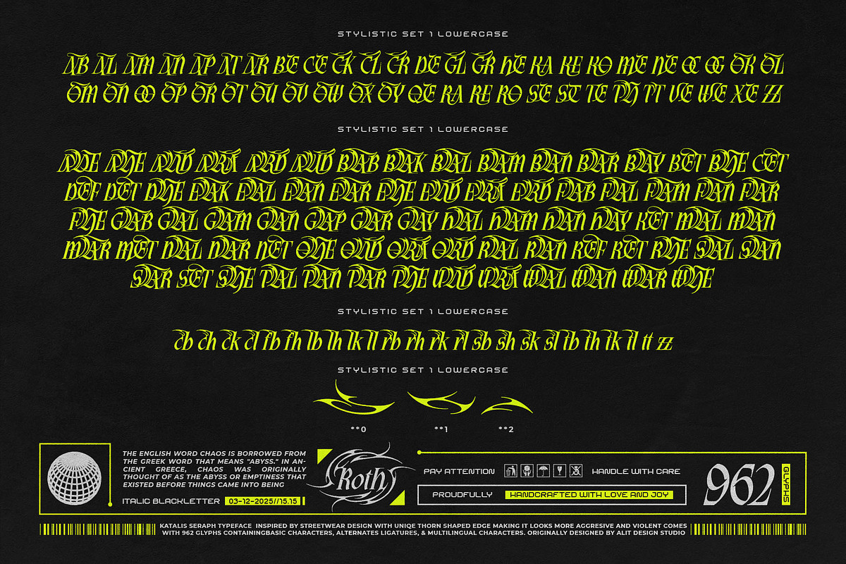 Katalis Seraph Typeface, a Blackletter Font by alit design (Photo 16 of 20)