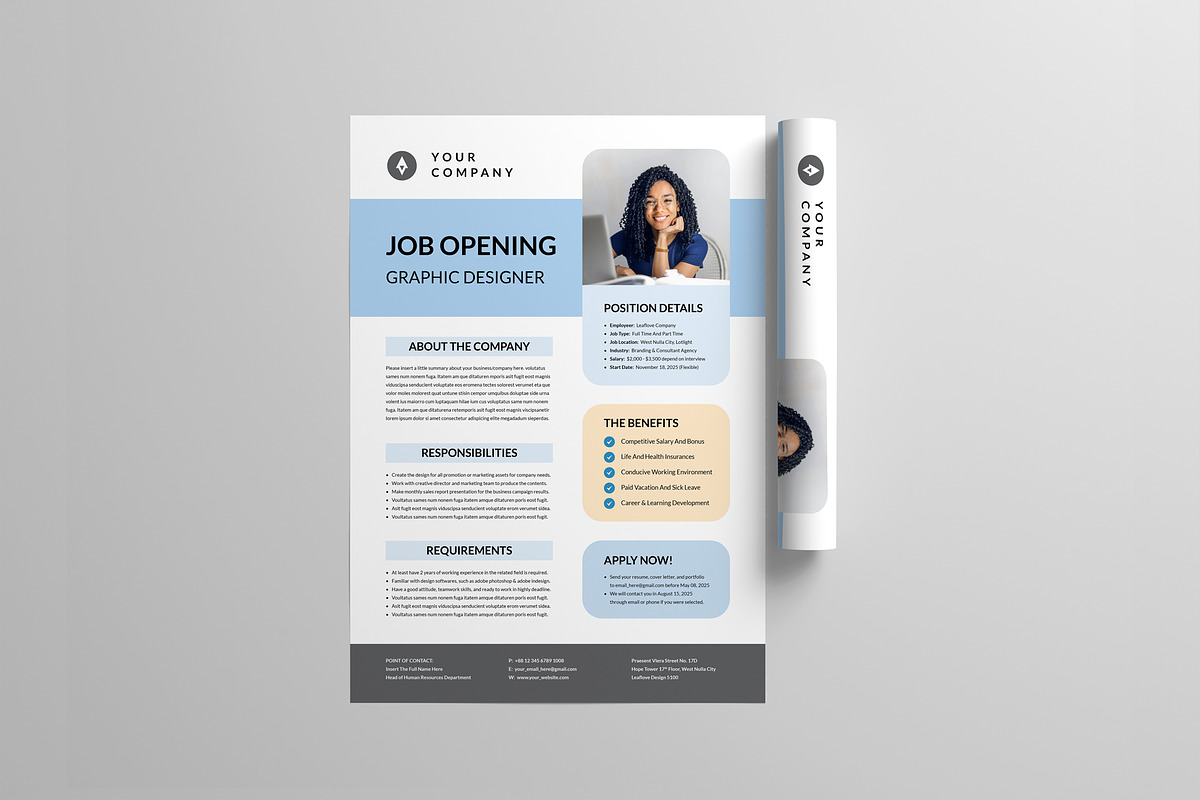 Job Vacancy Flyer, a Flyer Template by Leaflove (Photo 4 of 5)