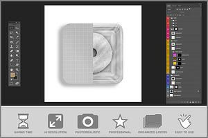 Donut Container Mockup PSD