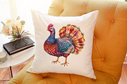 Watercolor Thanksgiving Turkey Clipa, an Illustration by Sublimation Artist (Thumbnail 6 of 6)
