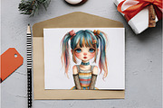 Cartoon Goth Sublimation Clipart, an Illustration by RobertsArt (Thumbnail 2 of 7)