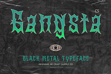 CS Gangsta – Black Metal Font
