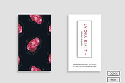 Ranunculus & Geometry Business Card, a Business Card Template by Glowing Pieces (Thumbnail 4 of 4)