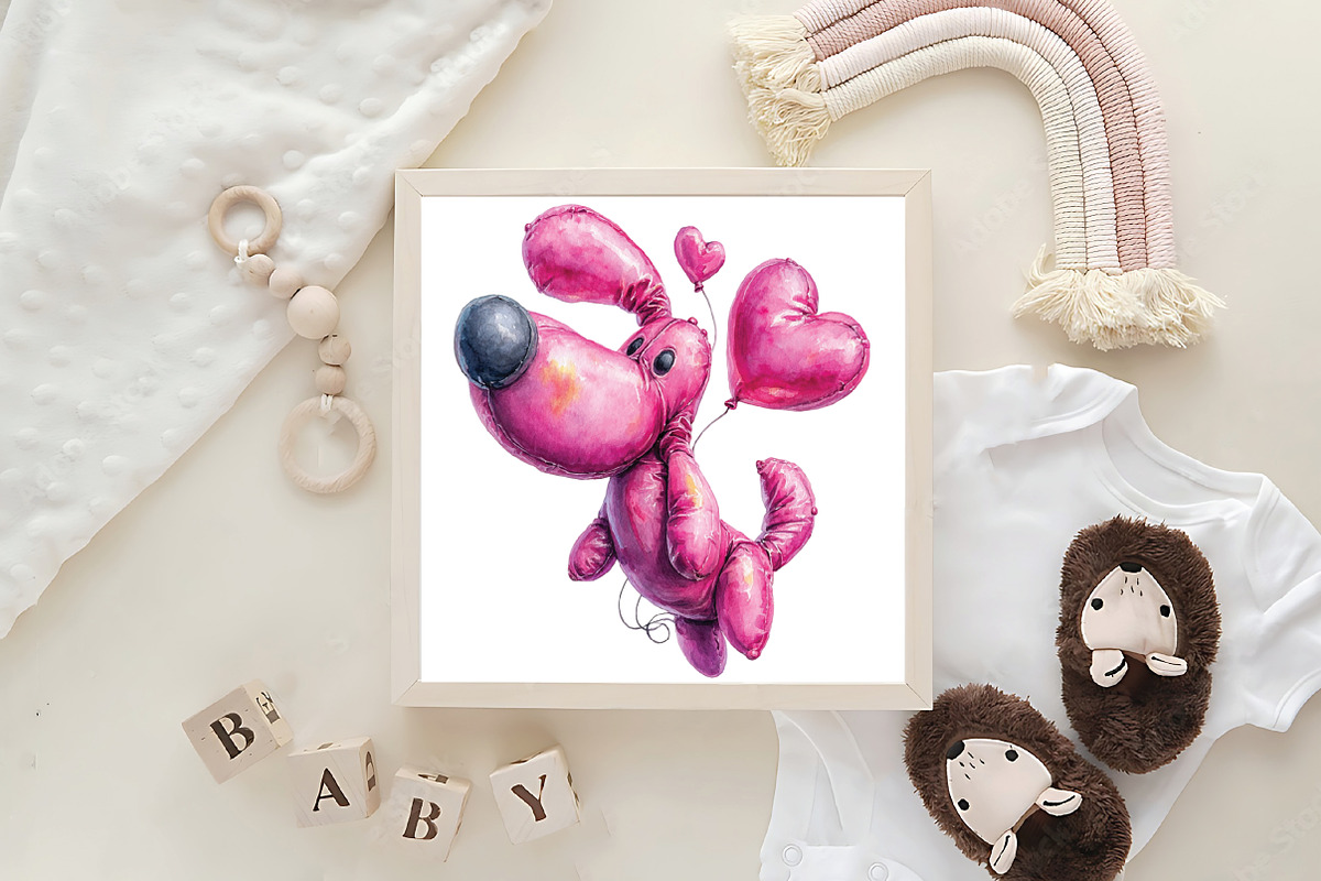 Watercolor Valentine's Day Clipart, an Illustration by CraftArtStudio (Photo 6 of 6)