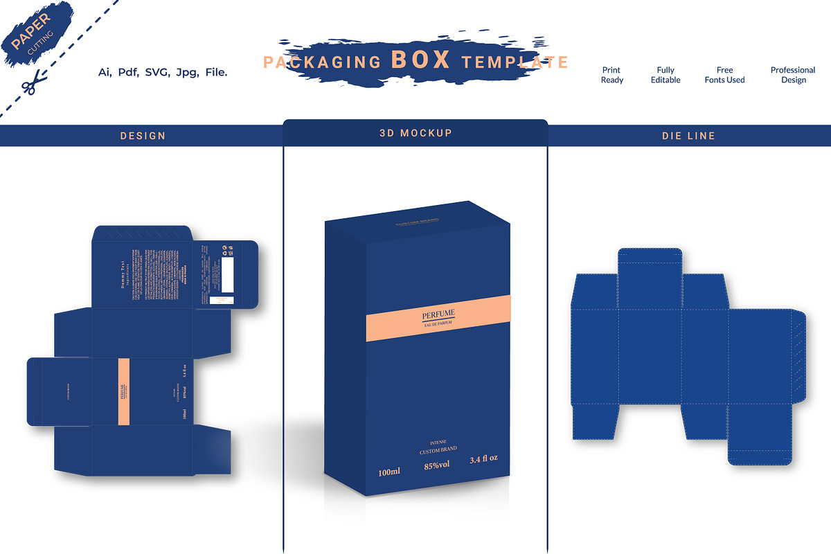 Product 3D Box Packaging Design, an Object Graphic by sumonuix