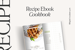 Light Green Recipe Ebook Cookbook, a Social Media Template by digital.incubator.yum