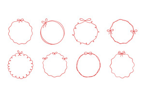 Bow circle coquette frames, an Object Graphic by Elena Pimukova