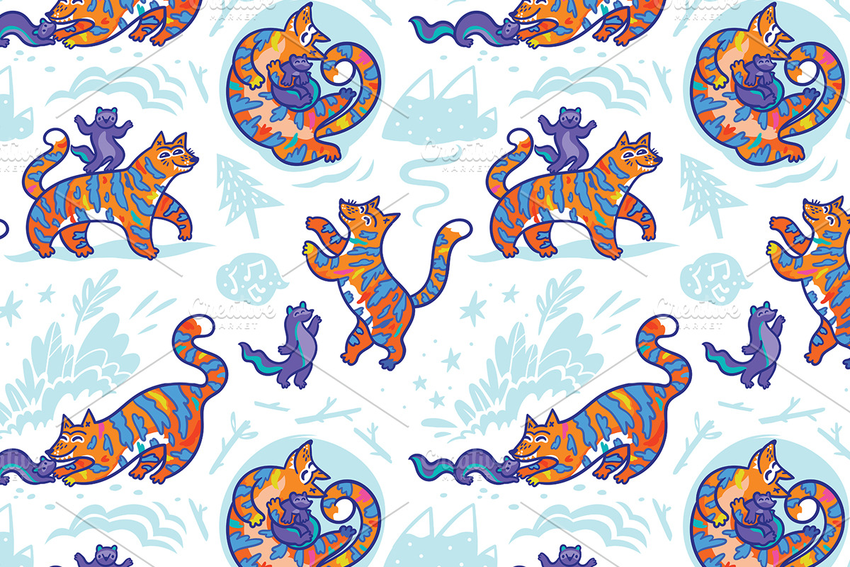 Amazing animals, a Pattern Graphic by PenguinHouse (Photo 4 of 14)
