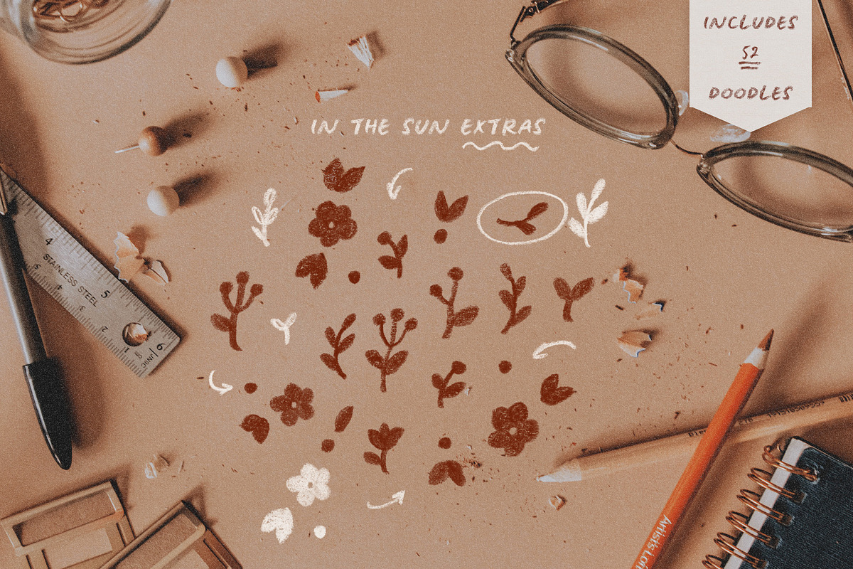 In The Sun handwritten SVG font, a Script Font by Ana's Fonts (Photo 5 of 11)