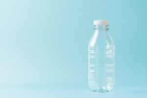 Simple clear plastic water bottle, a Photo by Pavel_design