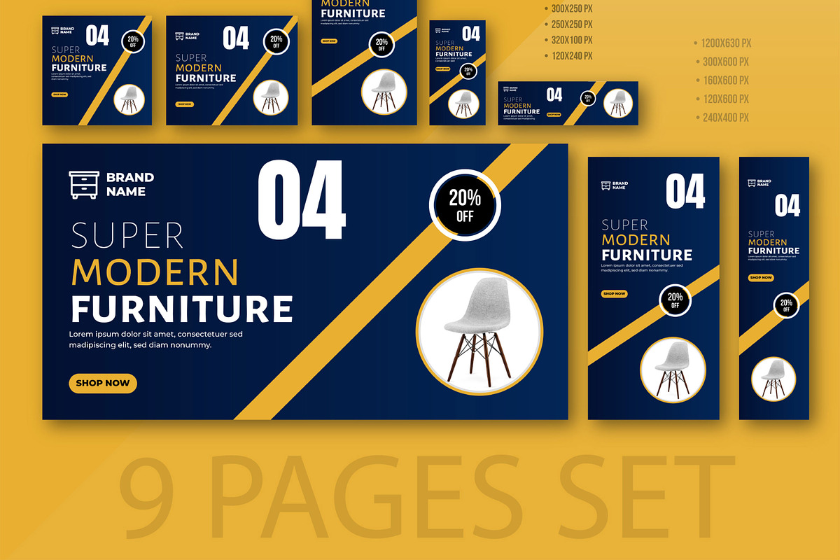 Luxury Home Interior Web Banner Set