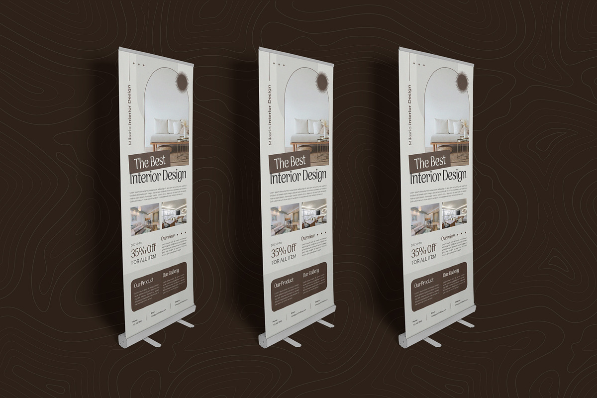 Minimal Interior Roll Up Banner, a Print Template by Esensifiksi.studio (Photo 2 of 2)