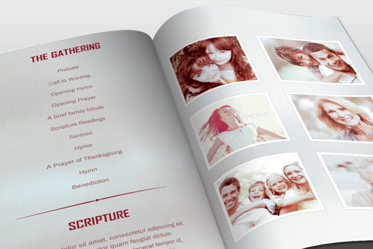 Selfie Funeral Program Template, a Brochure Template by loswl (Photo 5 of 5)