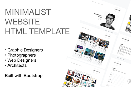 Minimalist Website HTML Template, a HTML Template by Darweish Designs