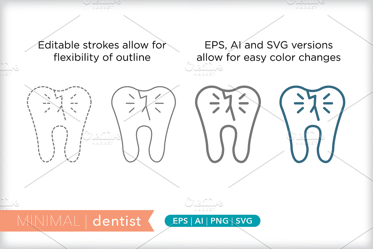 Minimal dentist icons, an Outline Icon by Picture Window (Photo 5 of 5)