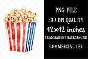 Watercolor 4th of July Popcorn, an Illustration by Designking (Thumbnail 9 of 10)