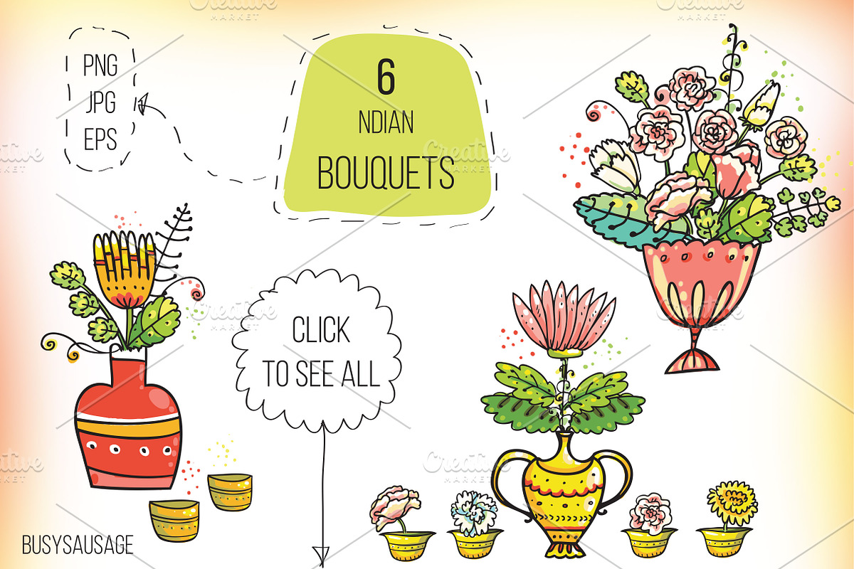 Big Indian Bundle - 145 objects, an Illustration by Zooza Art (Photo 5 of 24)
