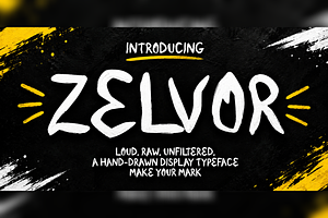 Zelvor Graffiti Brush Display Font