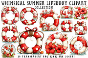 Whimsical Summer Lifebuoy Clipart, an Illustration by OK Design (Thumbnail 1 of 6)