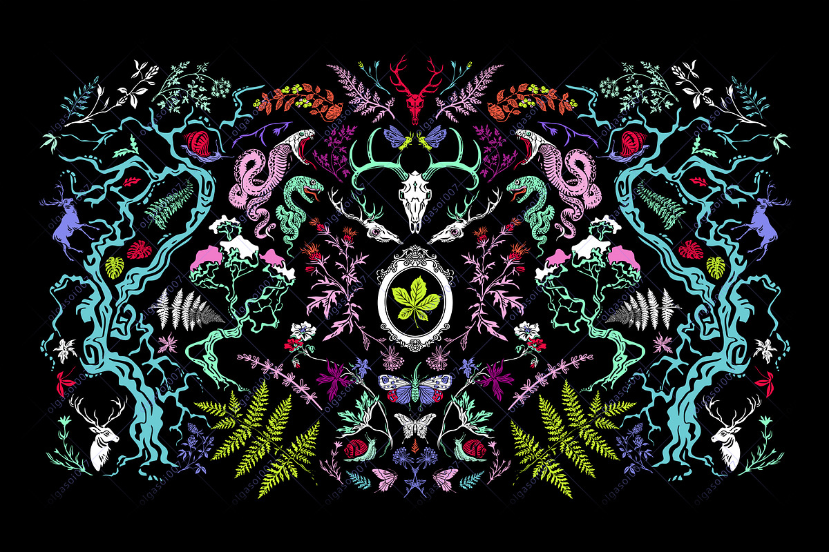 Enchanted midnight forest, an Animal Illustration by OlgaSoi007 (Photo 2 of 10)