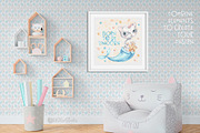 Cat Mermaid watercolor clipart, an Animal Illustration by UlitkaStudio (Thumbnail 9 of 10)