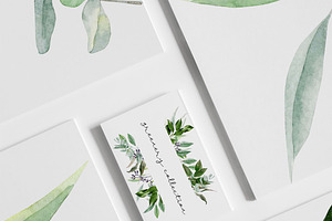 Spring Greenery Watercolor Set