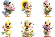 Whimsical Spring Duck Clipart, an Illustration by Designking (Thumbnail 3 of 5)
