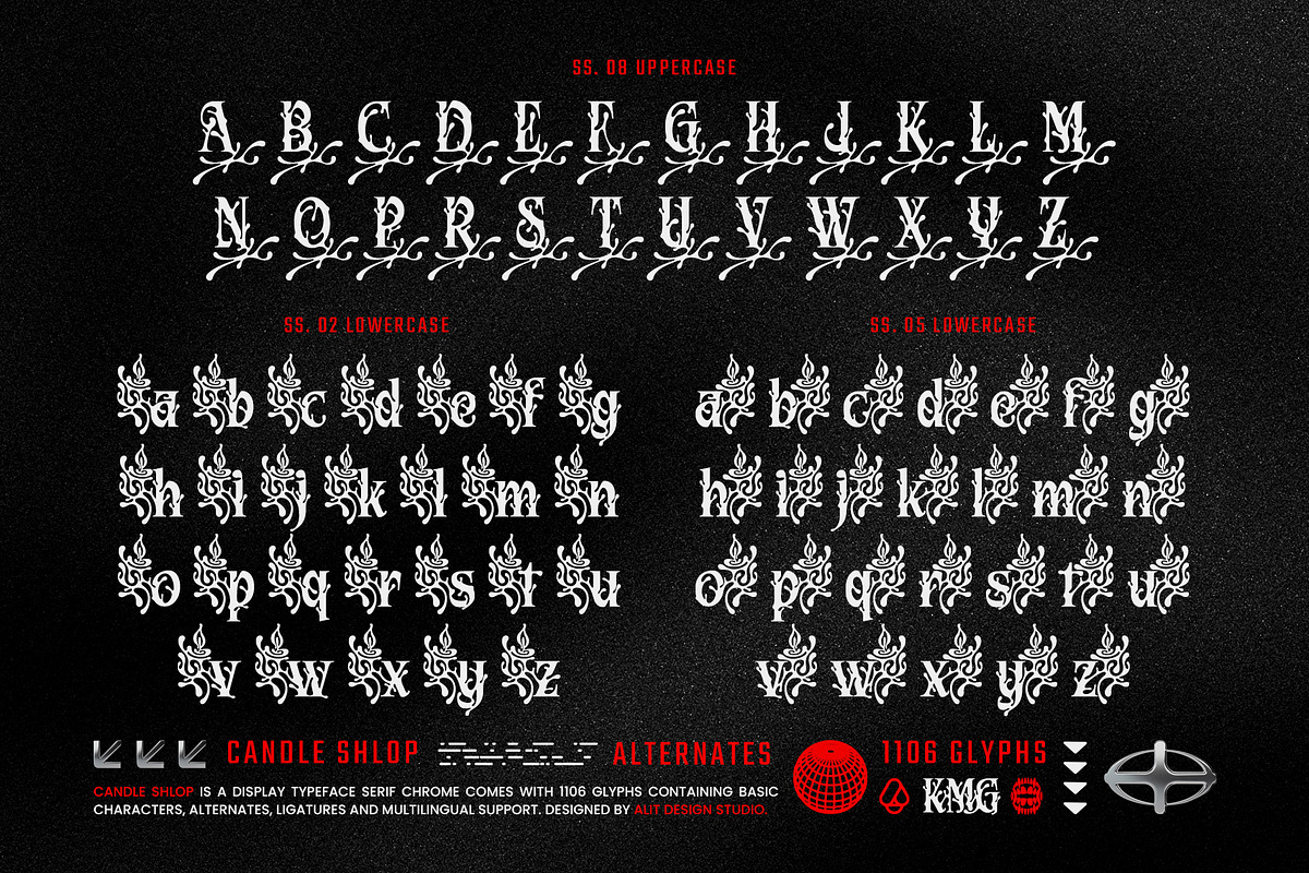 Candle Shlop Typeface, a Serif Font by alit design