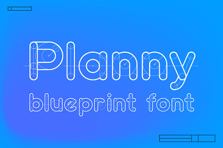 Planny blueprint font, a Script Font by kaer_shop