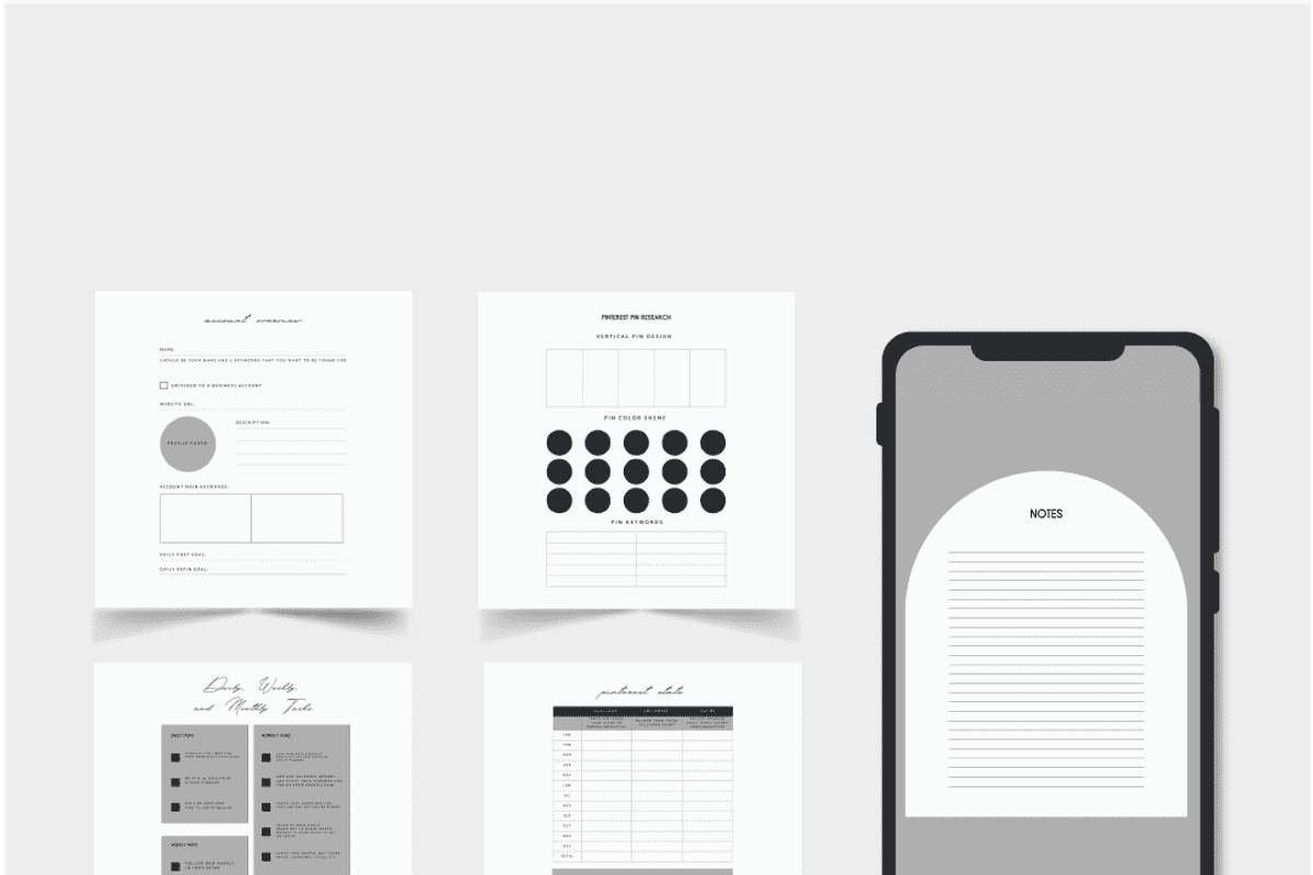 DFY Pinterest Marketing Planner[PLR], a Stationery Template by Brand Your Biz Co. (Photo 4 of 10)
