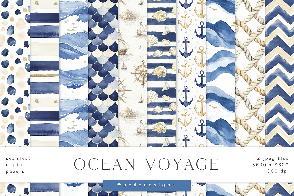 Ocean Voyage Collection, a Decorative Illustration by PeDe Designs (Photo 19 of 26)