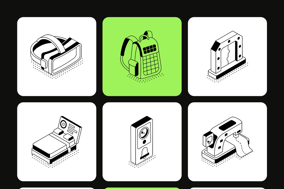 120 Technology Illustrations Bundle, a Technology Illustration by Vectors Market (Photo 12 of 13)