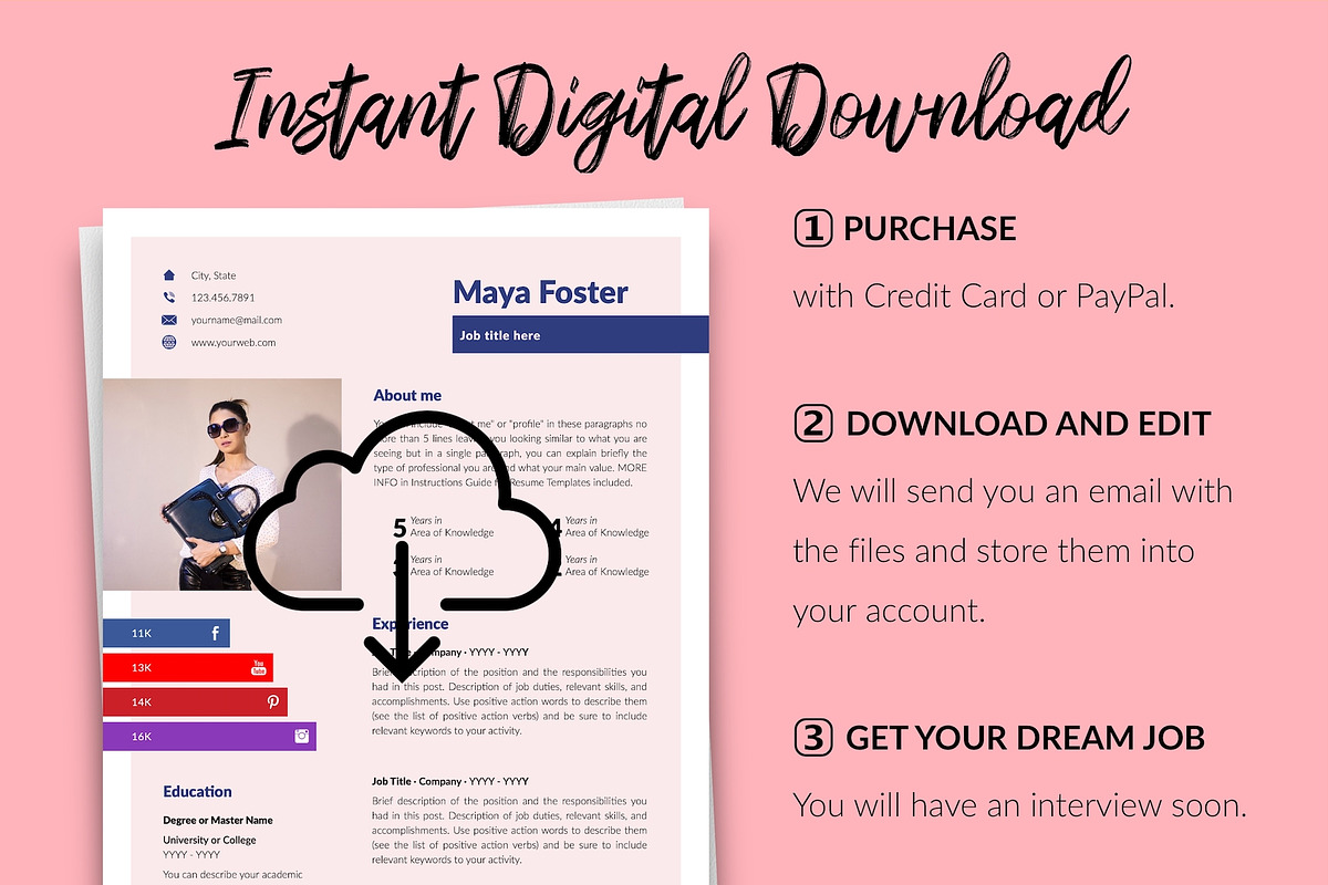 Modern CV Template / Resume - Maya, a Resume Template by Templates Design Co. (Photo 14 of 17)