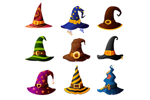 Witch Magician Wizard Halloween Hats