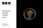Minimalist Football Trophy Logo, a Branding & Logo Template by Luxury Logos (Thumbnail 1 of 4)
