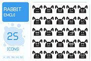 Annoyed Rabbit Emojis, an Animal Illustration by Designfour (Thumbnail 1 of 7)