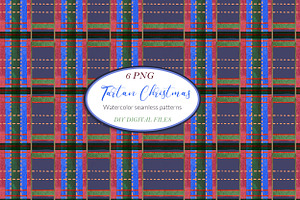 Christmas Tartan Seamless Patterns