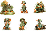 Cute scarecrow clipart, a Seasonal Illustration by CreationArt (Thumbnail 2 of 7)