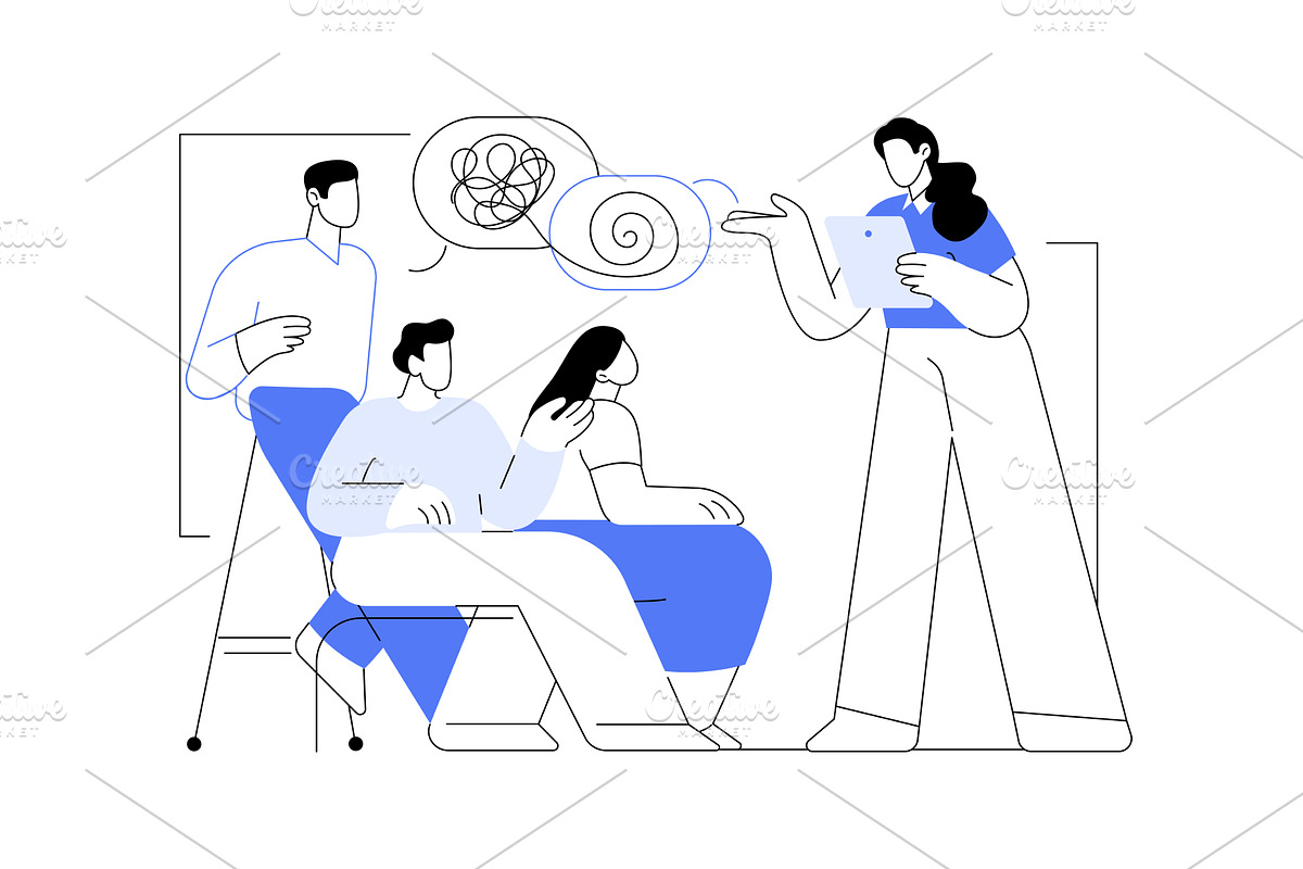 Group therapy isolated cartoon, a Person Illustration by Visual Generation