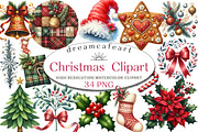 Christmas  Clipart, an Illustration by DreamCafeArt (Thumbnail 1 of 6)
