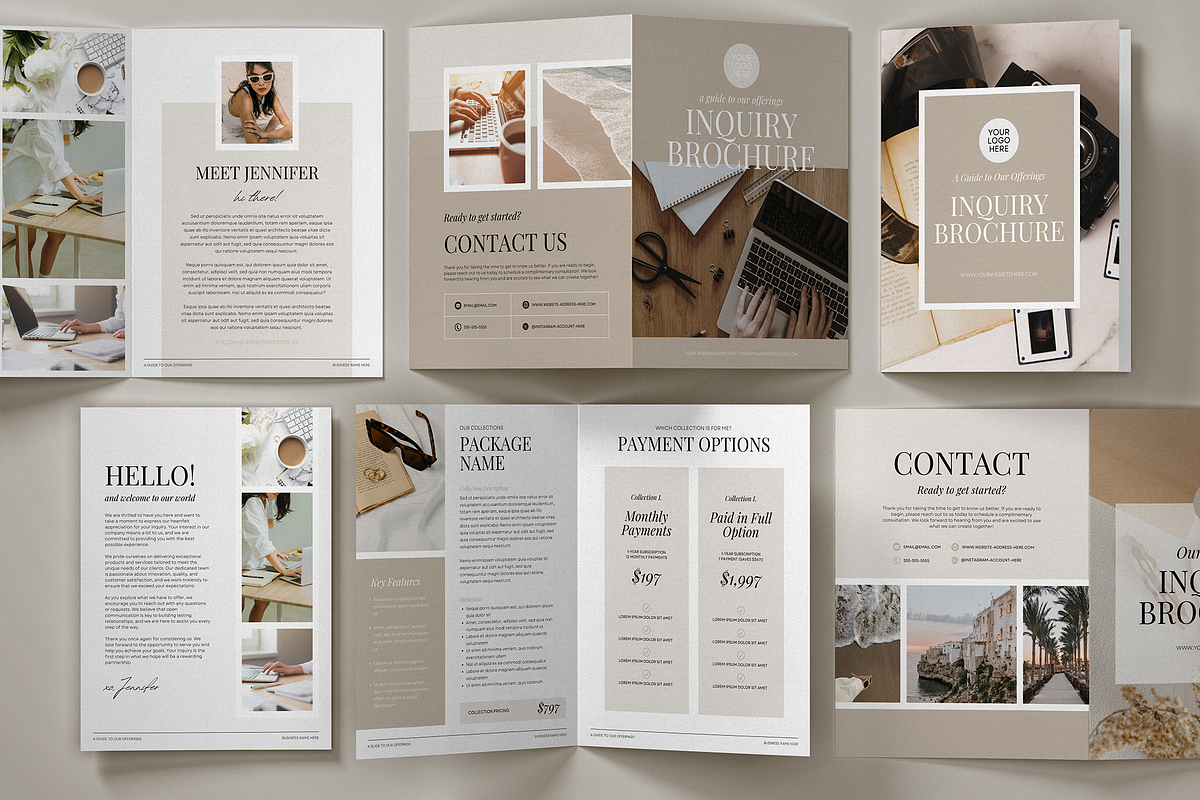 Neutral Client Inquiry Brochure, a Marketing Template by Admire Design (Photo 1 of 19)