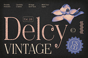 Delcy Vintage, a Serif Font by Craft Supply Co. (Thumbnail 1 of 8)