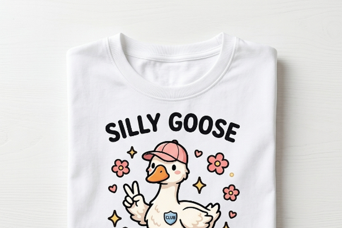 Silly Goose Club Member T-Shirt PNG, a Shirt Mockup by Vector Stall (Photo 3 of 15)