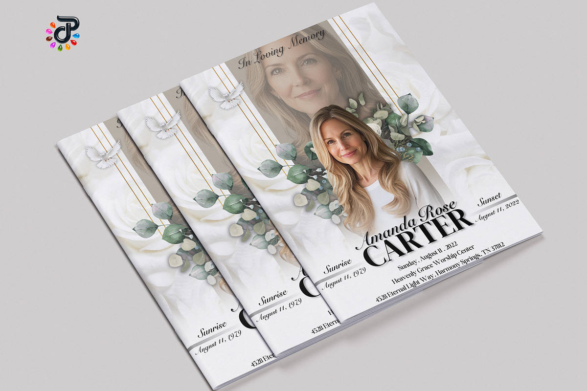 Elegant Canva Obituary Template, a Brochure Template by Protech Design ENT (Photo 4 of 9)
