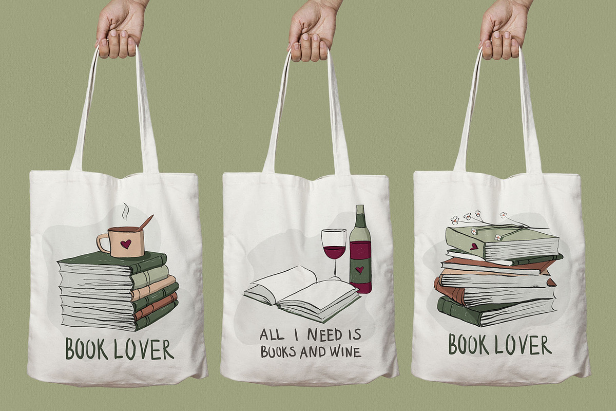 BOOK LOVER SET AND A BONUS, an Illustration by YULIYA MART DESIGN (Photo 7 of 10)
