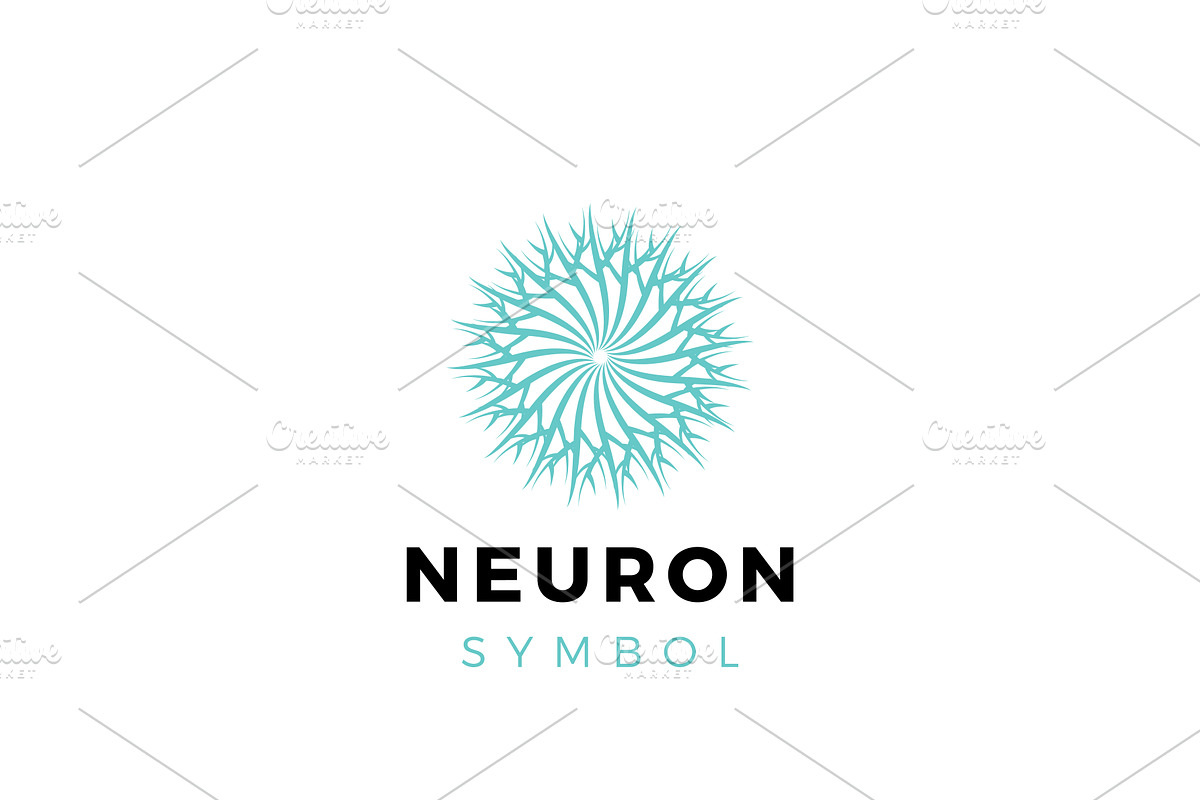 Abstract Neuron Symbol Logo